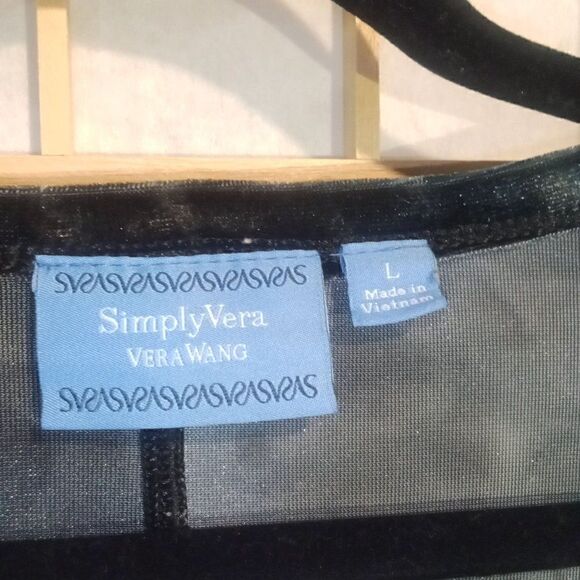 SimplyâVeraâVera WangâLgâCrushedâVelvetâTop - Picture 7 of 14